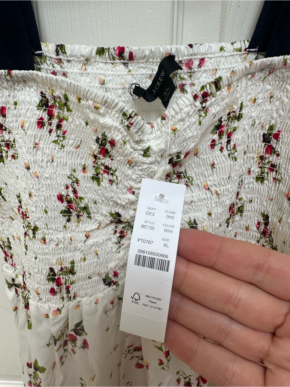 NWT J.Crew Floral Tie-Shoulder Maxi Dress/Coverup - Picture 5 of 10